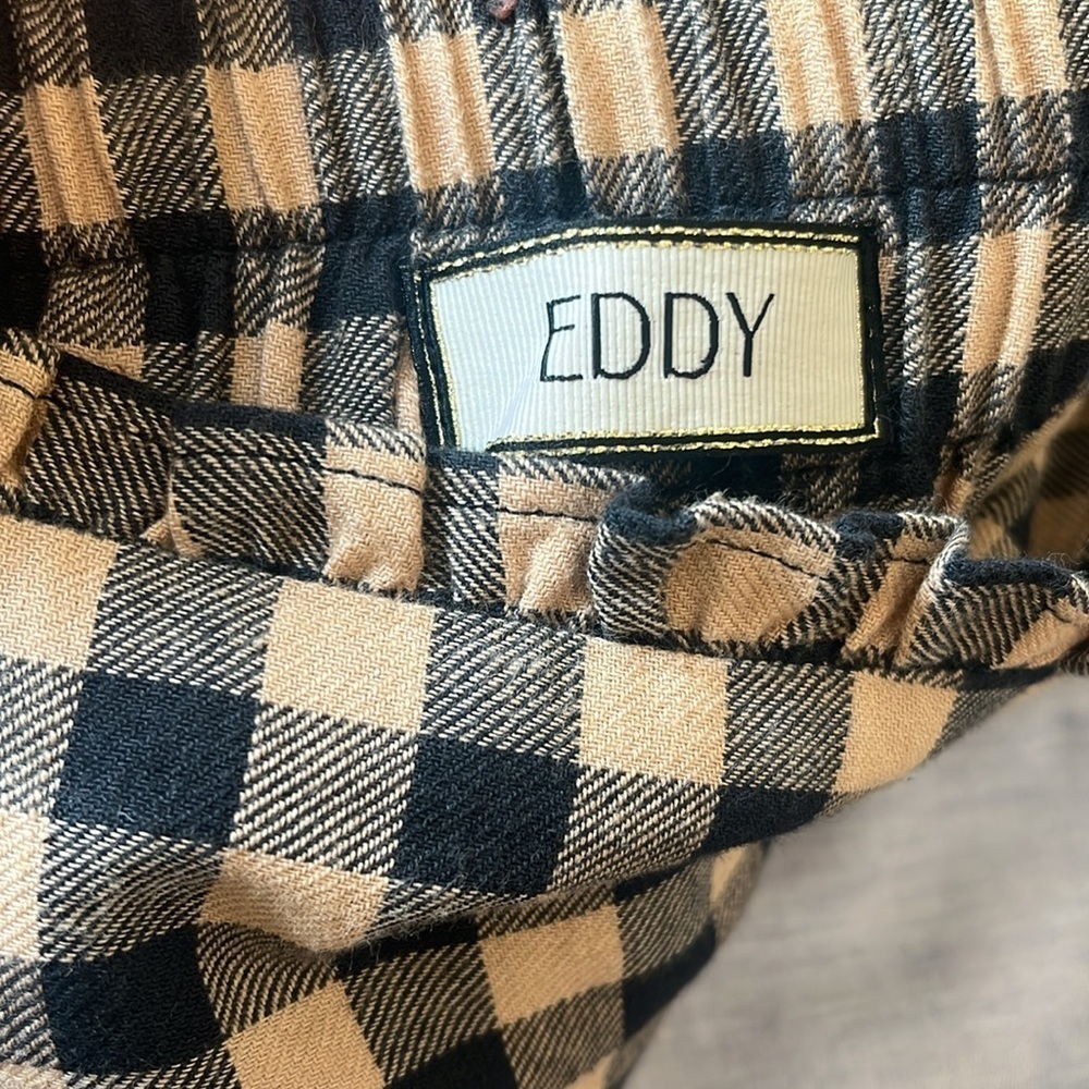 EDDY Stylish Black and Sand Checkered Women's Pants & Top Set - Picture 8 of 8